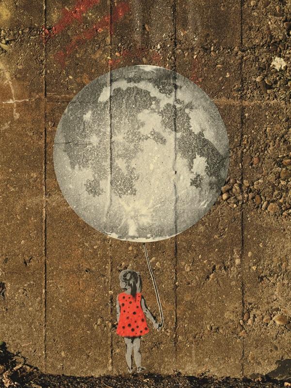 106 "Mondmädchen" C-Type Leon Winkel streetart Kunstdruck Poster